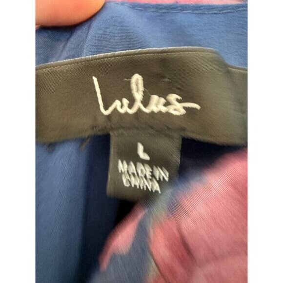 Lulus Cherished Aura Navy Blue Floral Organza Bustier Midi Dress Large - Picture 4 of 10